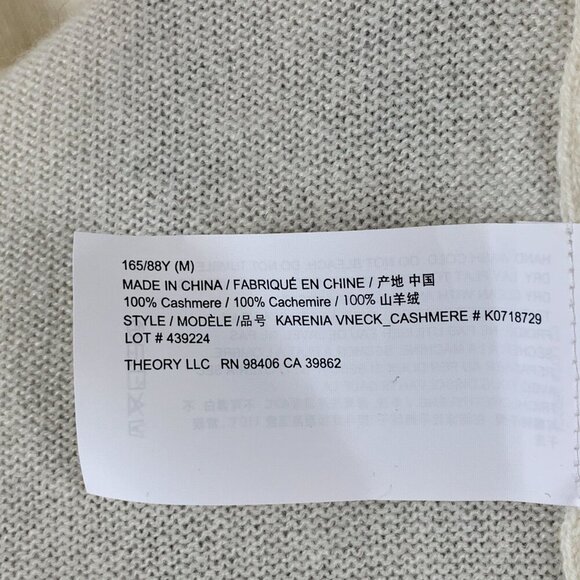 NWT Theory V-Neck Sweater in Cashmere Size M - Picture 8 of 10